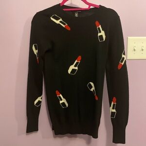 Bloomingdale’s Aqua Cashmere Lipstick sweater